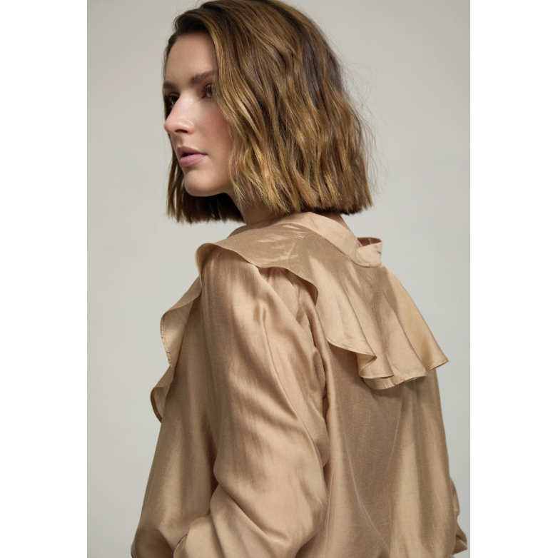 Ruffled Front Blouse
