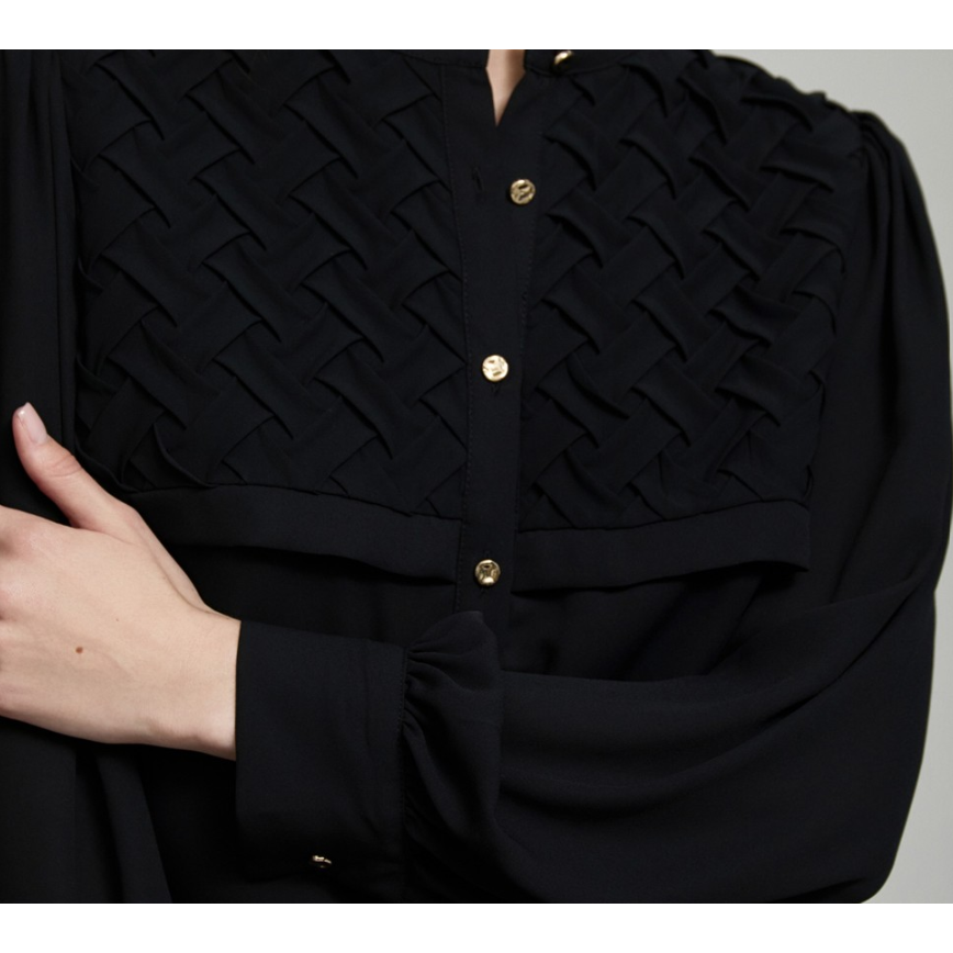 Braided Yoke Blouse