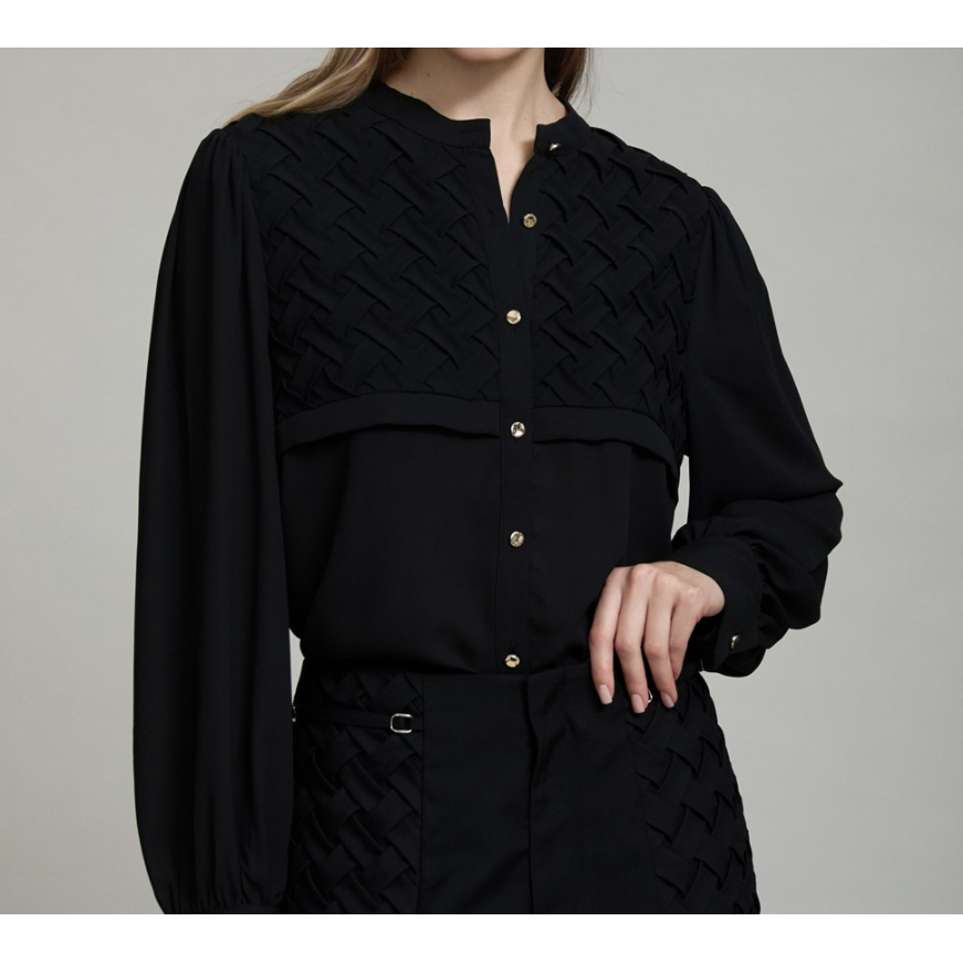 Braided Yoke Blouse
