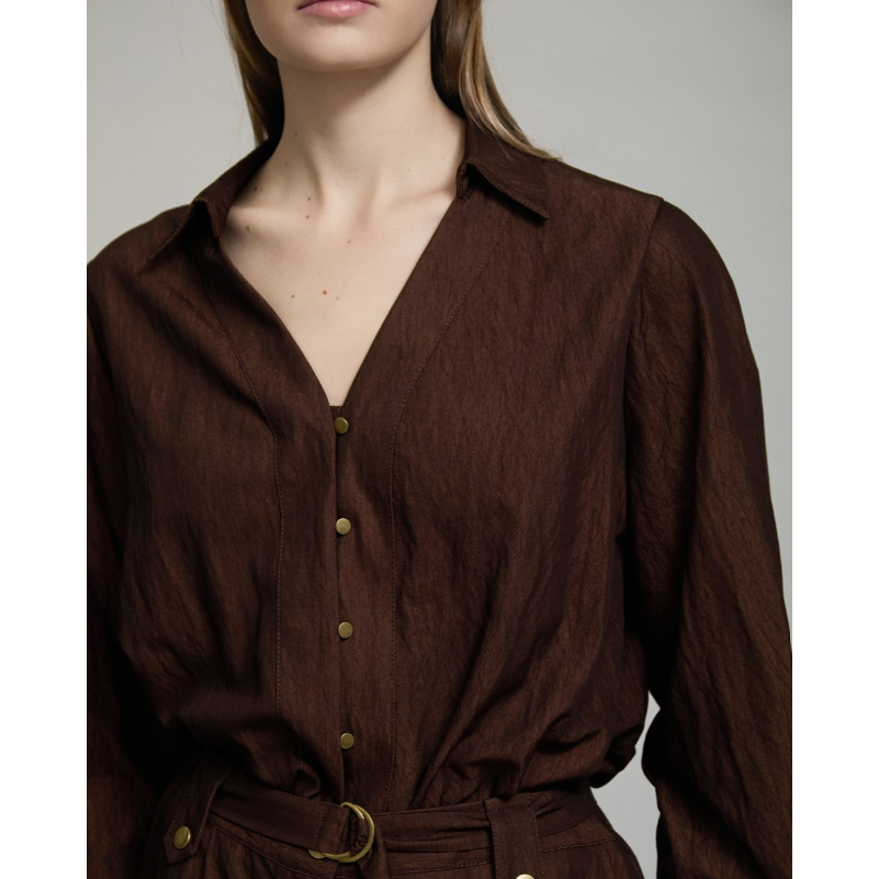 Fluid Denim Blouse
