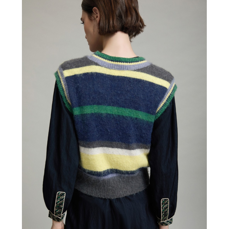 Striped Knit Vest