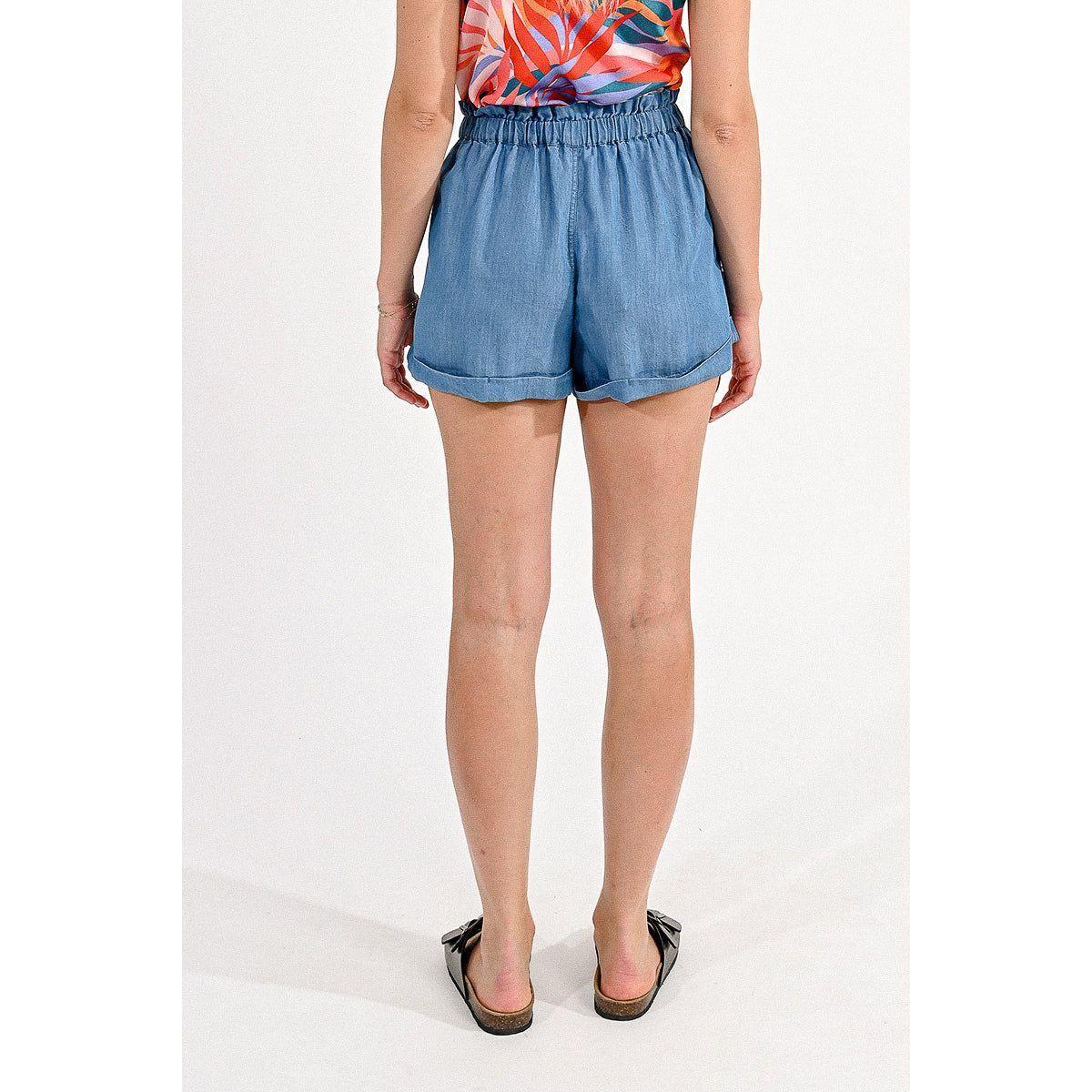 Sweet Denim Blue High Waisted Shorts