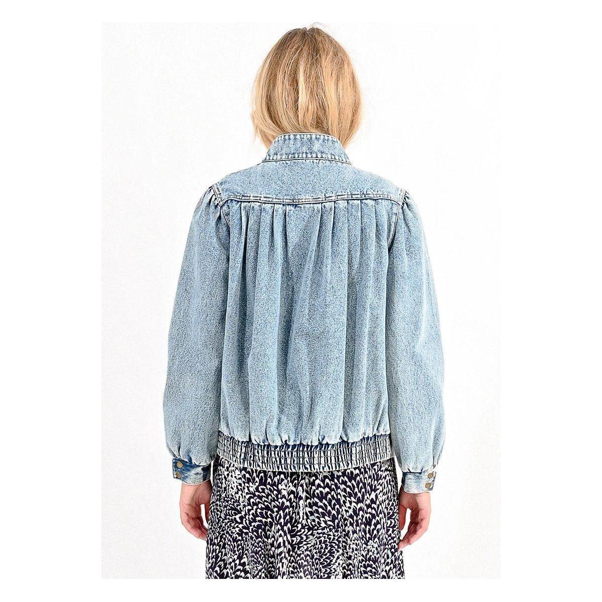 Bomber Style Jean Jacket