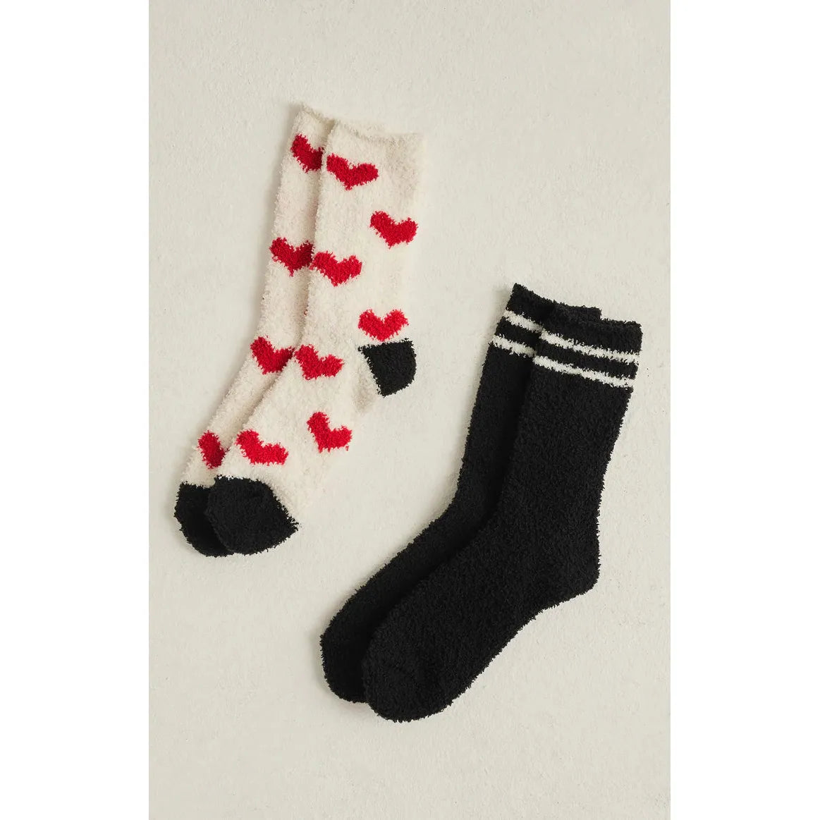 Plush Heart Socks | 2-Pack