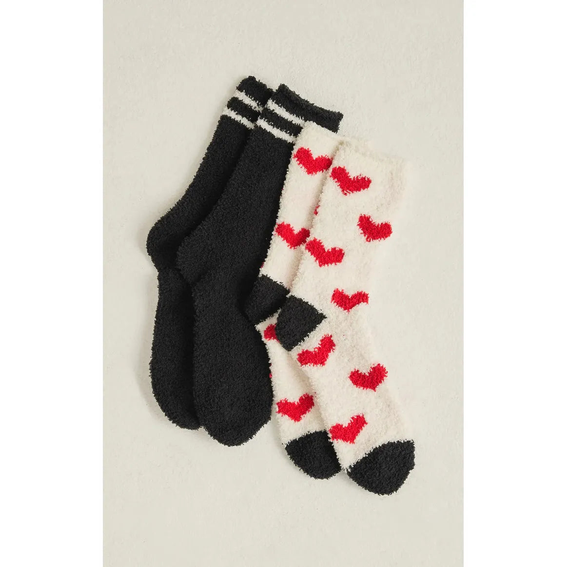 Plush Heart Socks | 2-Pack