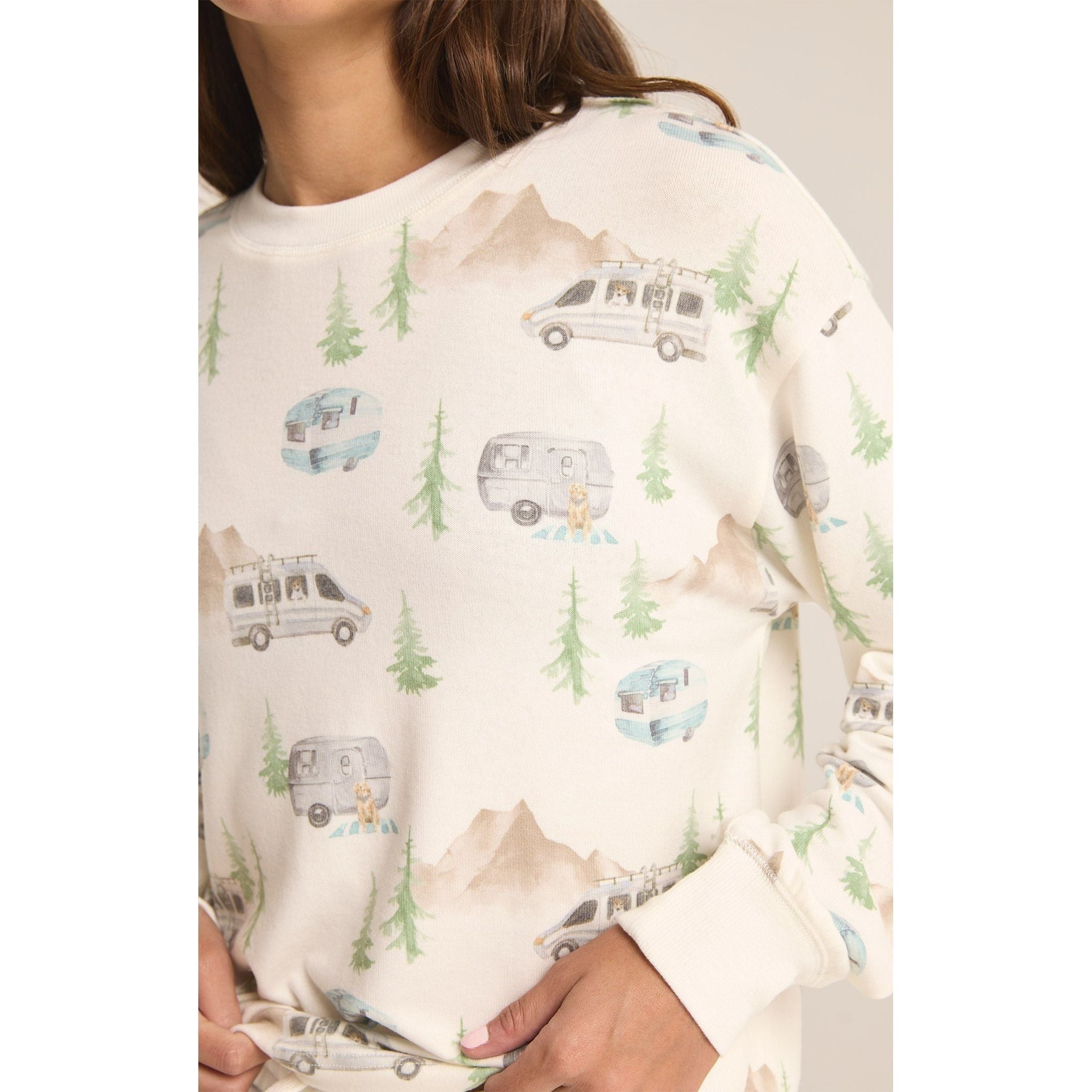 Park It Long Sleeve Lounge Top