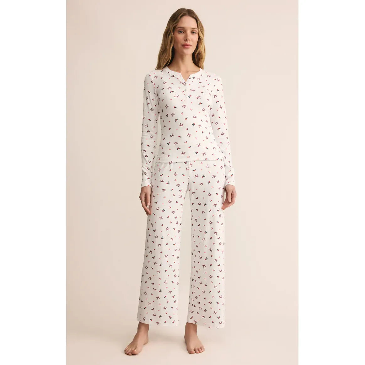 Holly Pointelle Long Sleeve Top