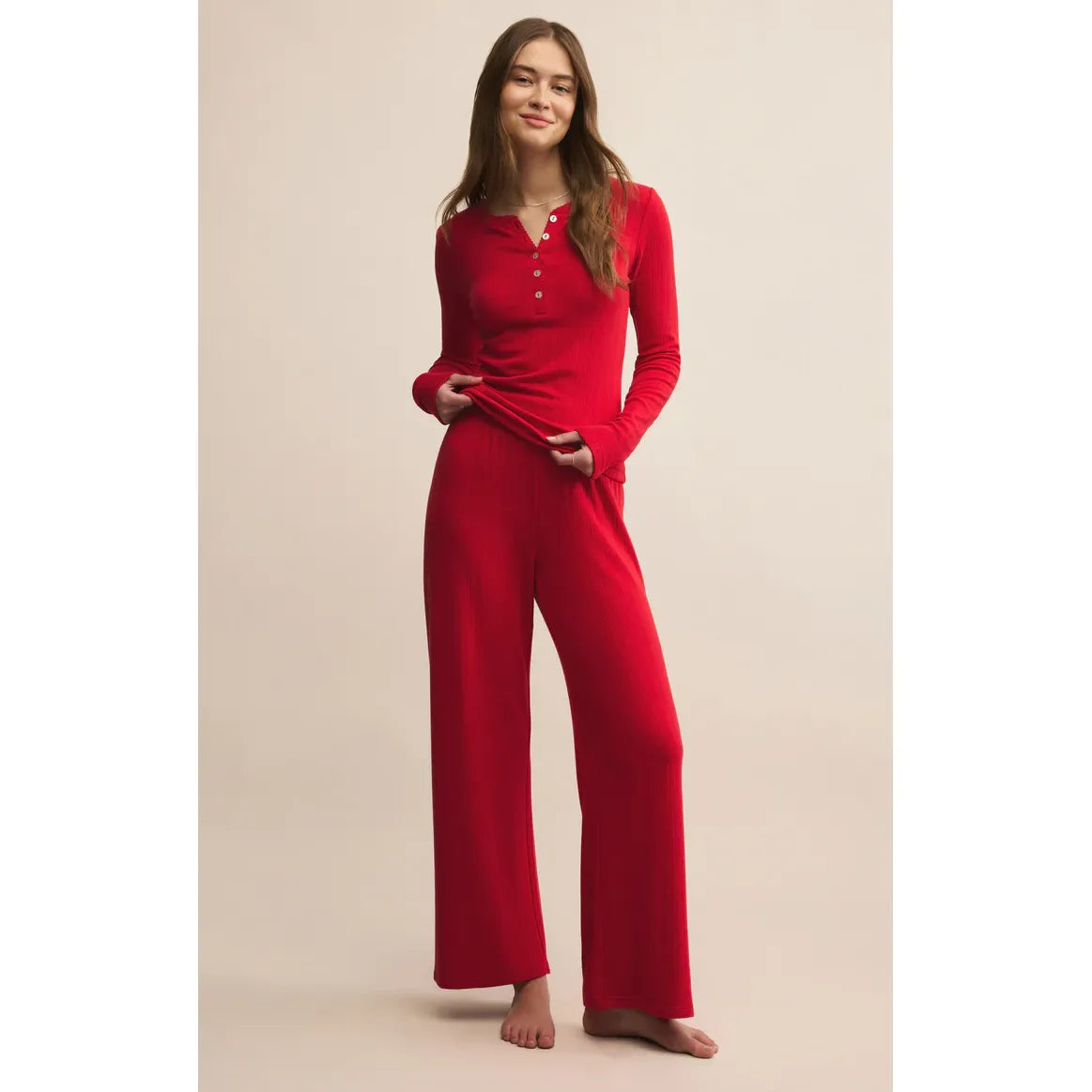 Holly Pointelle Long Sleeve Top