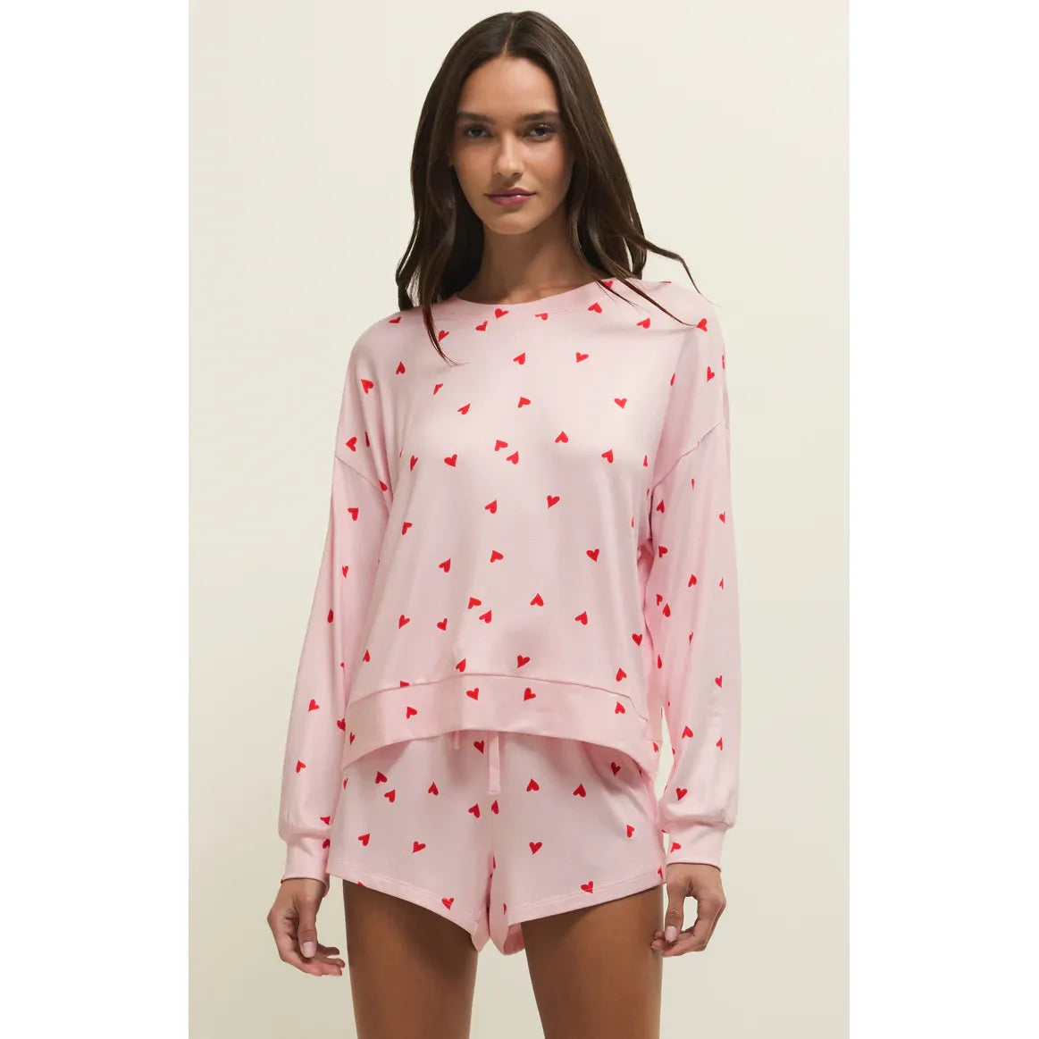 Mira Hearts Long Sleeve Top