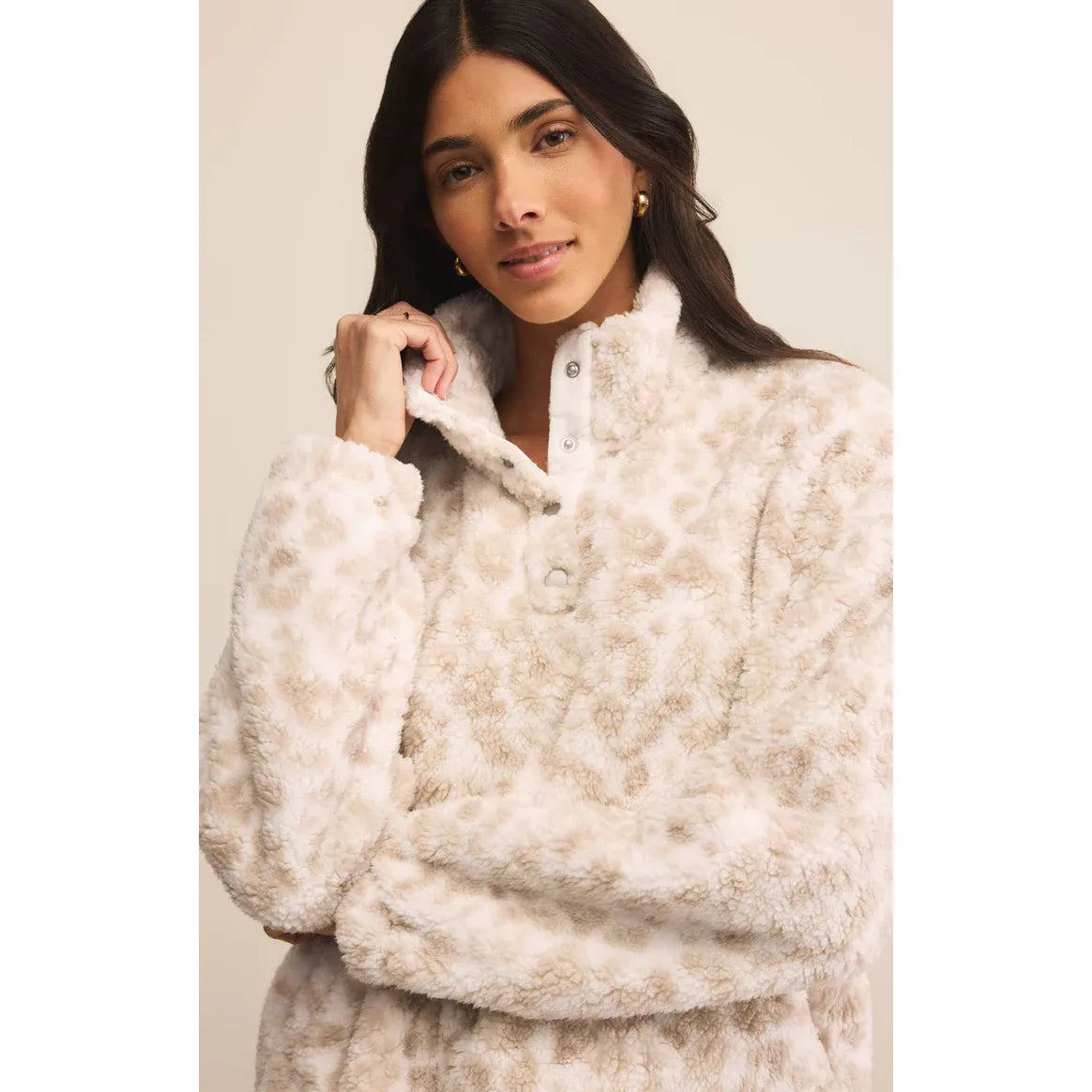 Brooklyn Leopard Sherpa Jacket