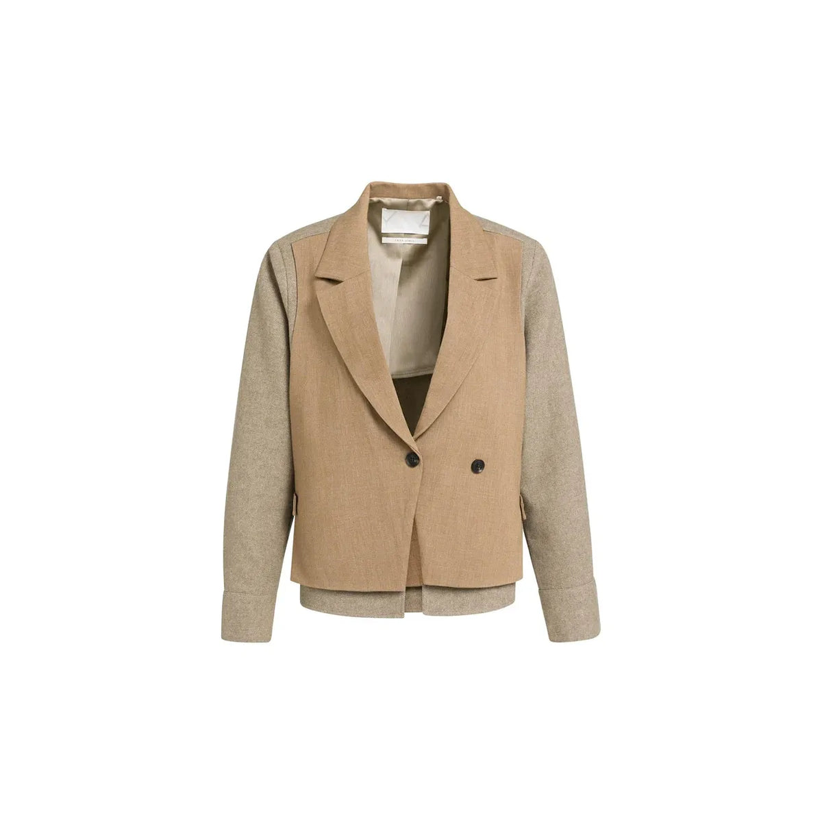 Contrast Fabric Blazer