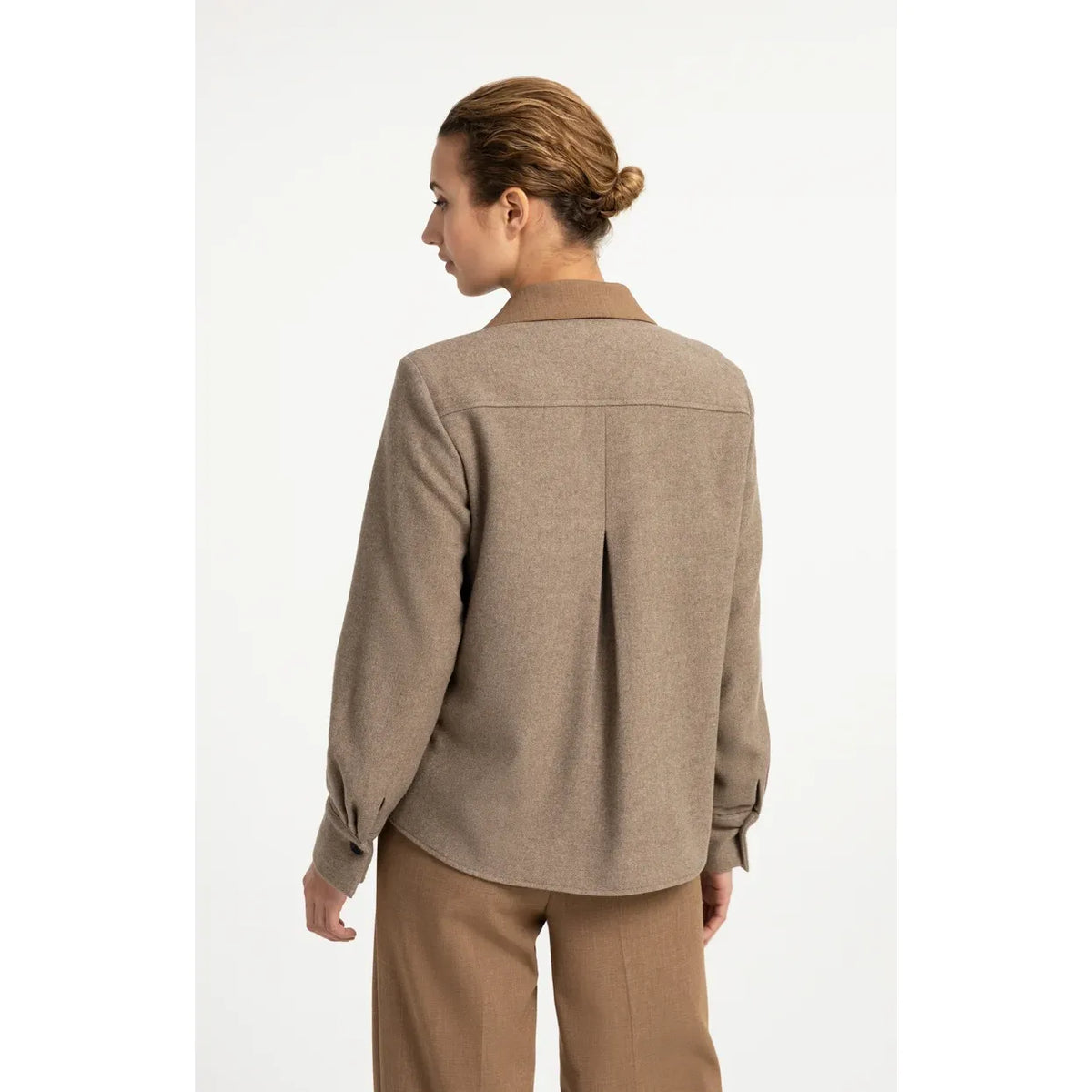 Contrast Fabric Blazer