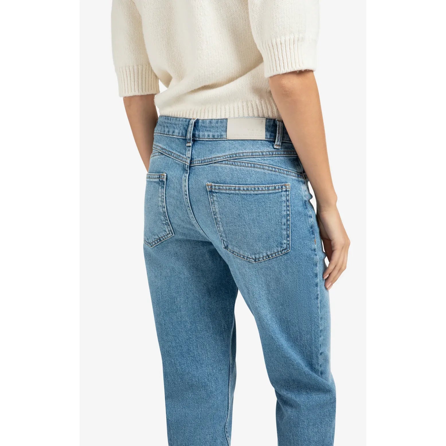 Mid-Waist Boyfriend Denim