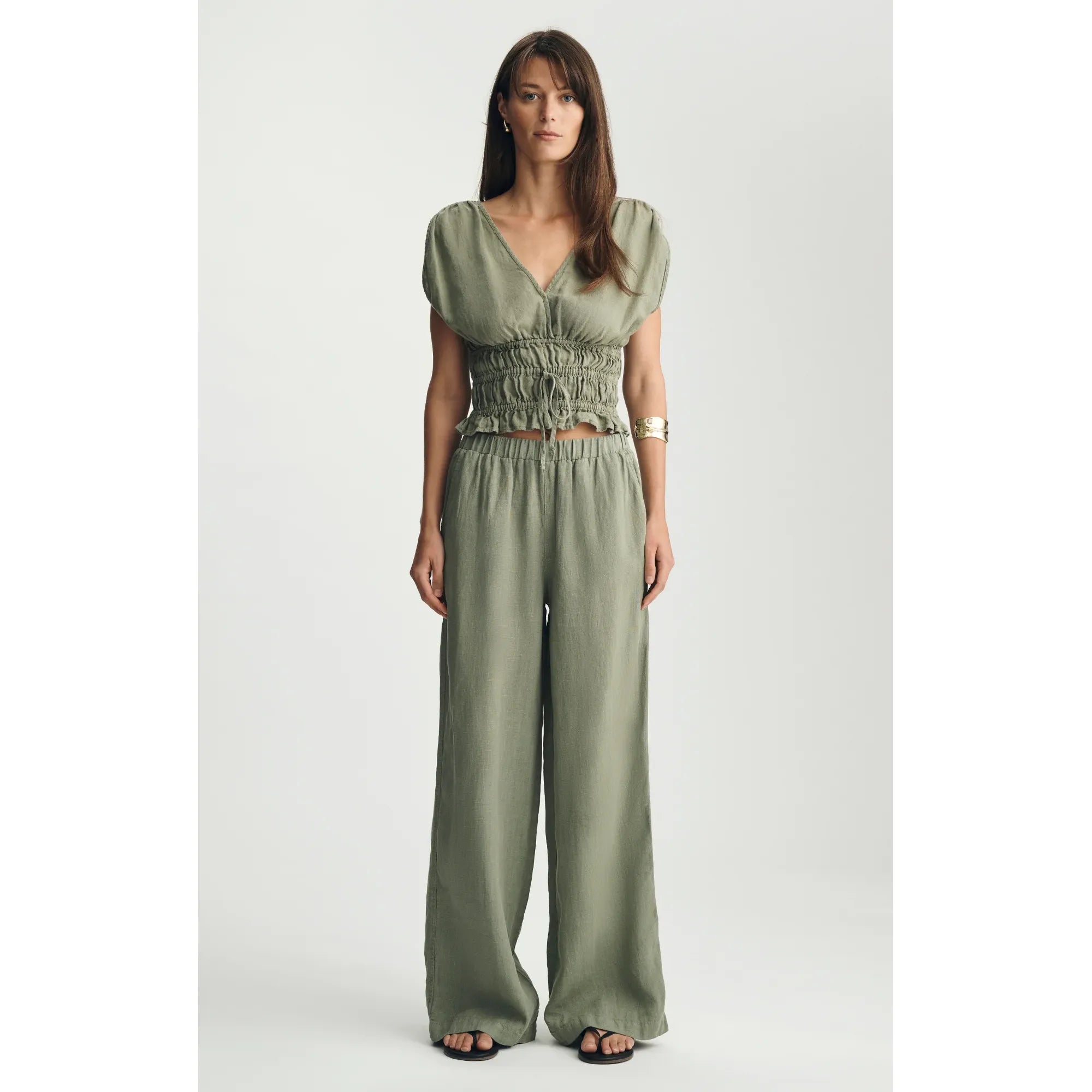 Linen Wide Leg Pants