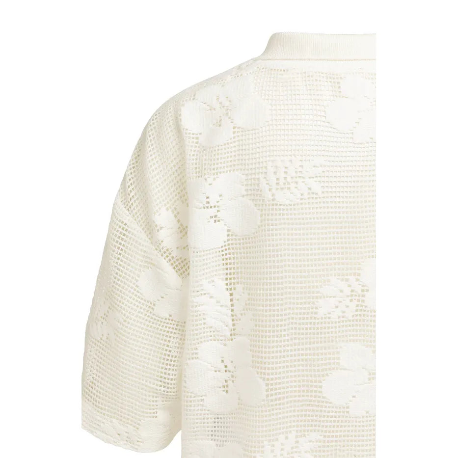 Floral Crochet Zip Jacket