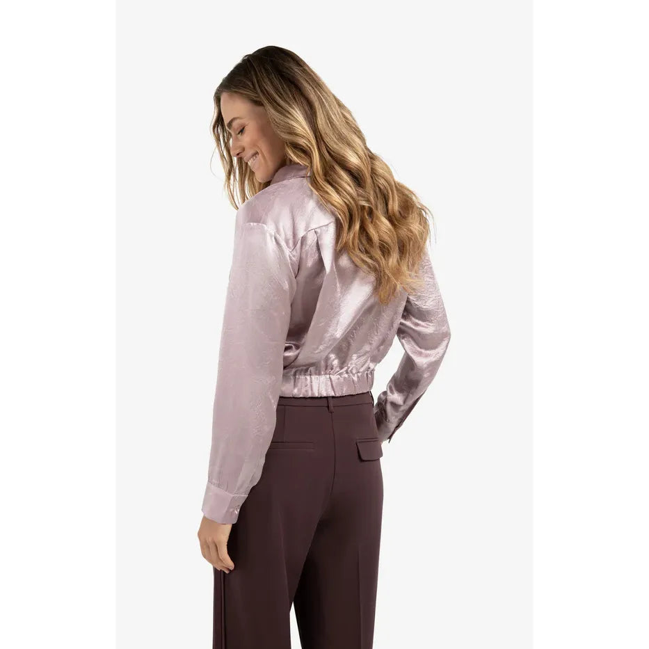 Cropped Satin Blouse