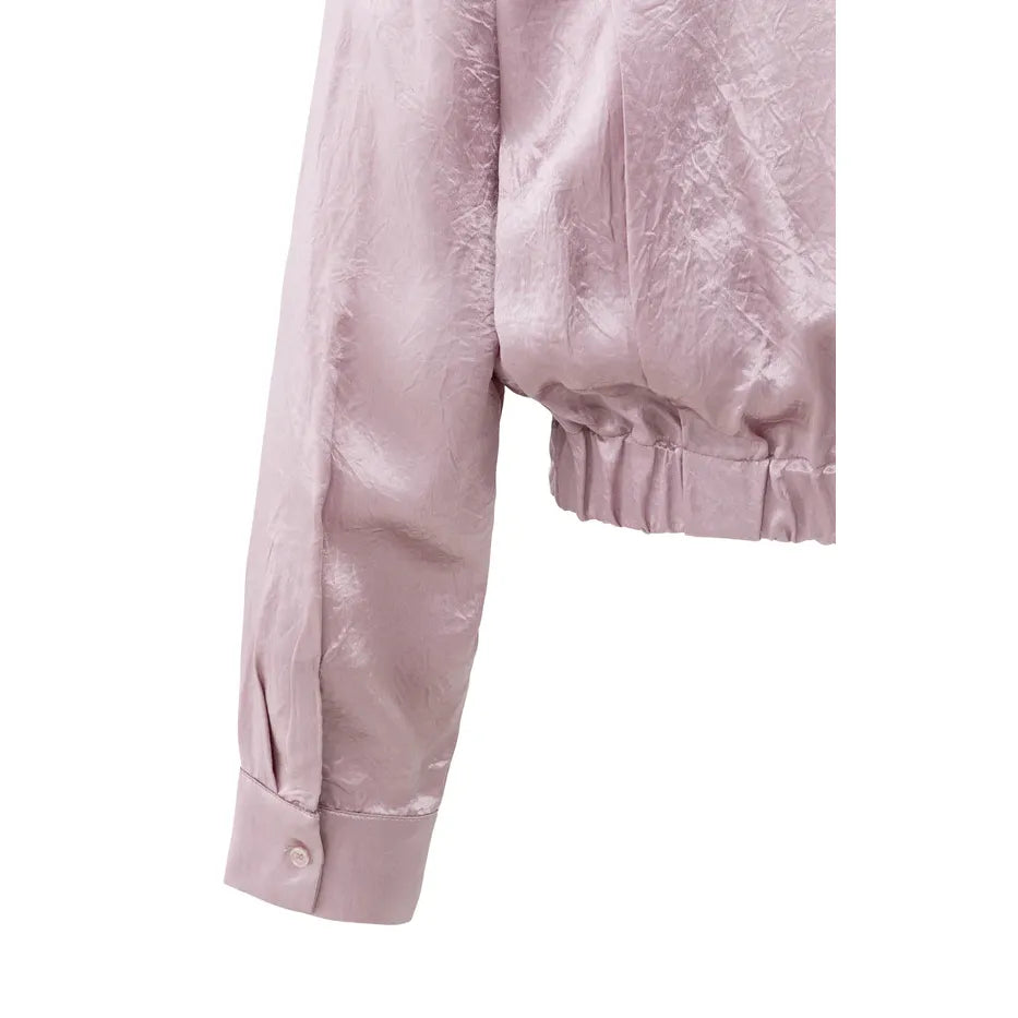 Cropped Satin Blouse