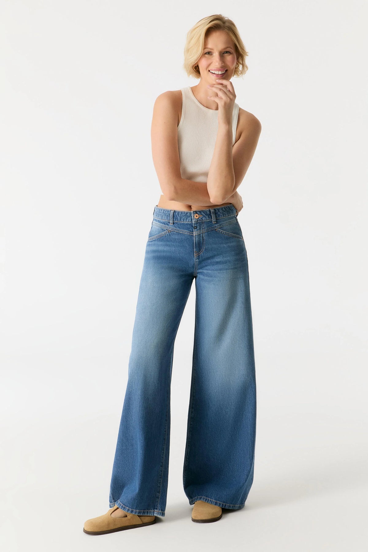 Hazel Wide Leg Jeans | 32" Inseam