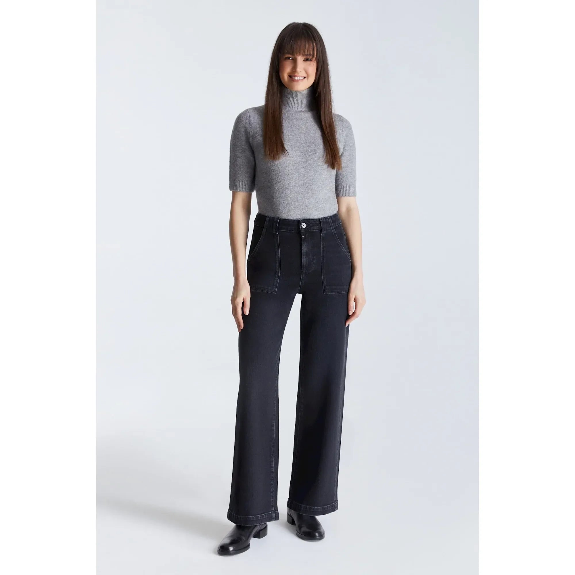 Lulu High Waisted Wide Leg Jeans