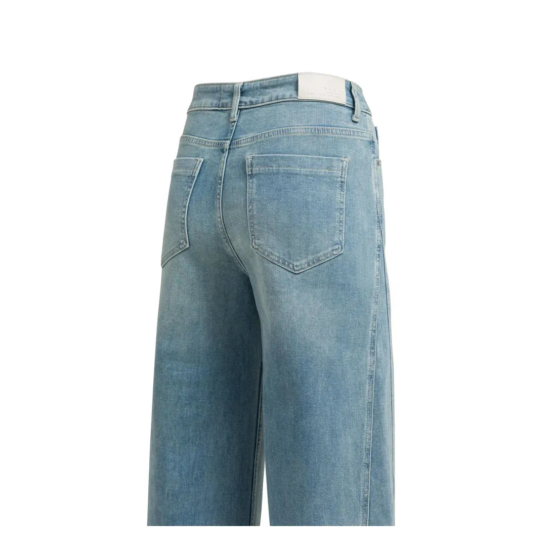 Wide Leg Jeans with Seam Details