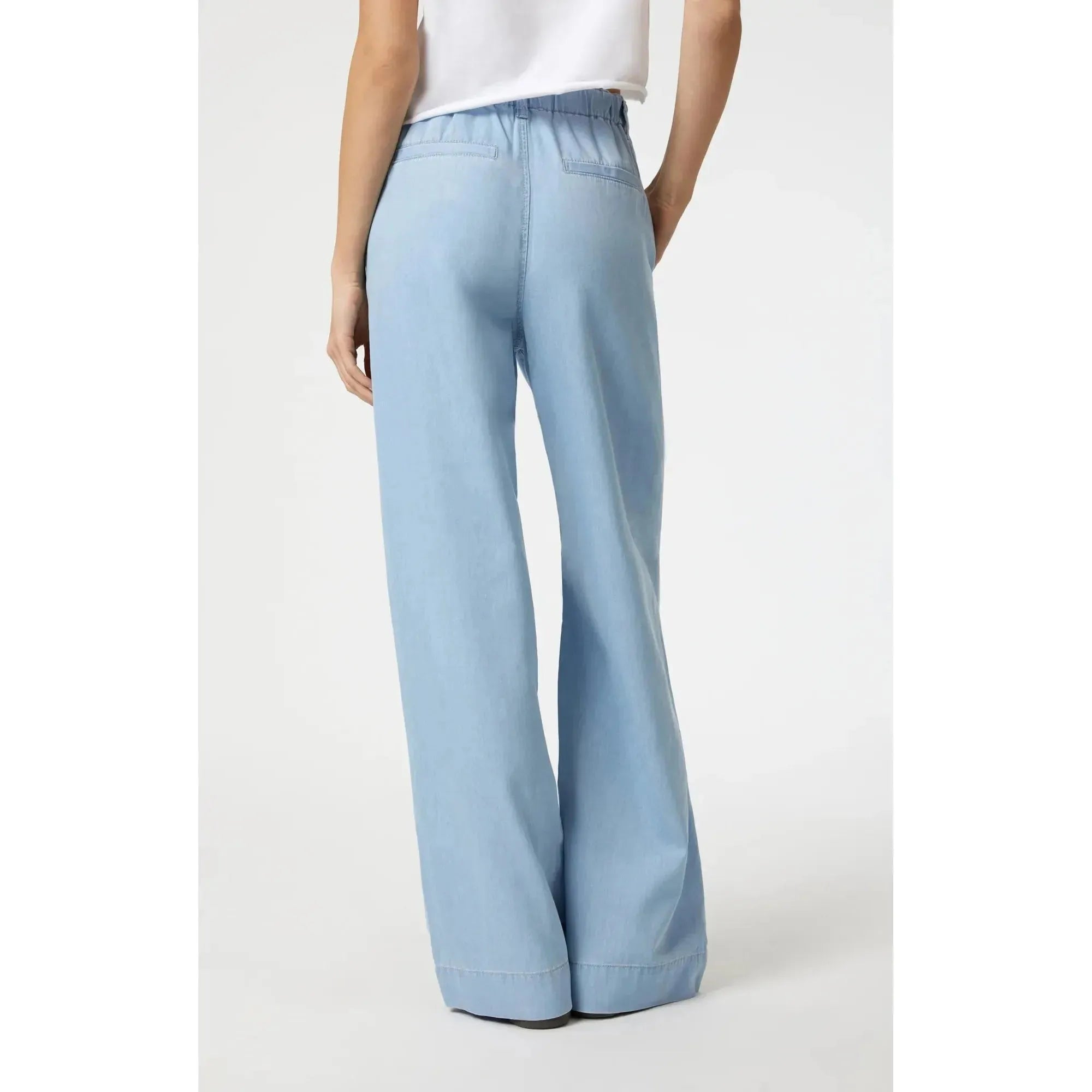 Pera Pleated Wide Leg Jeans | High Rise