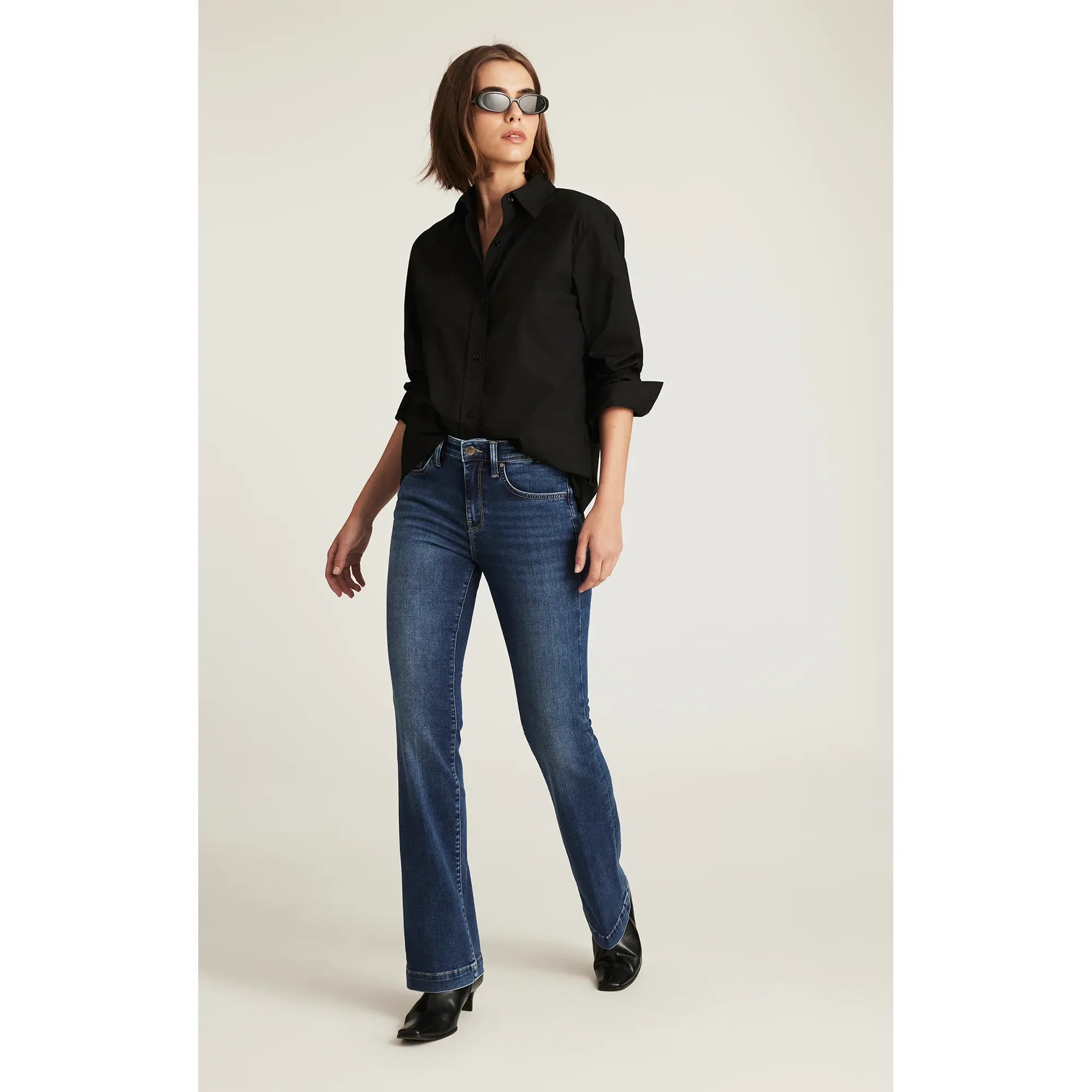 Vicky Dark Brushed Feather Luxe Jean