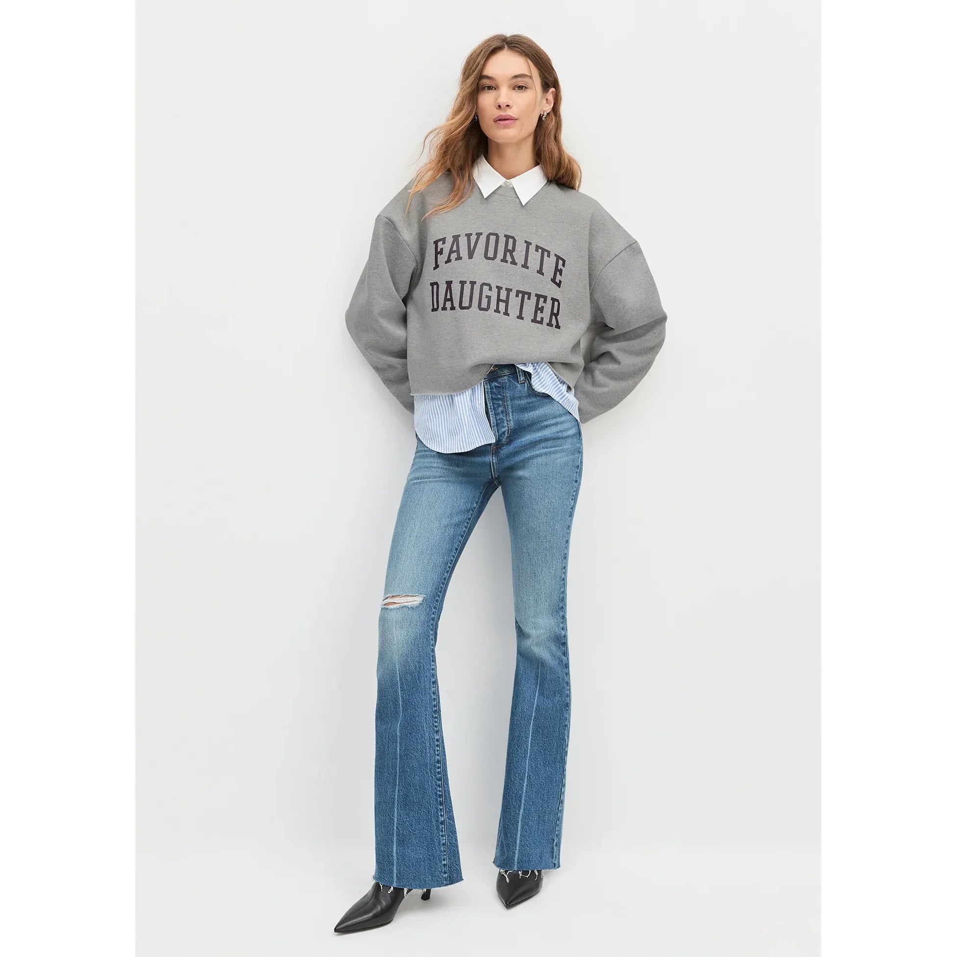 Cropped Collegiate Sweater