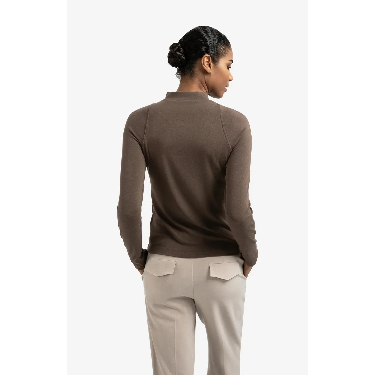 Long Sleeve Mock Neck Top