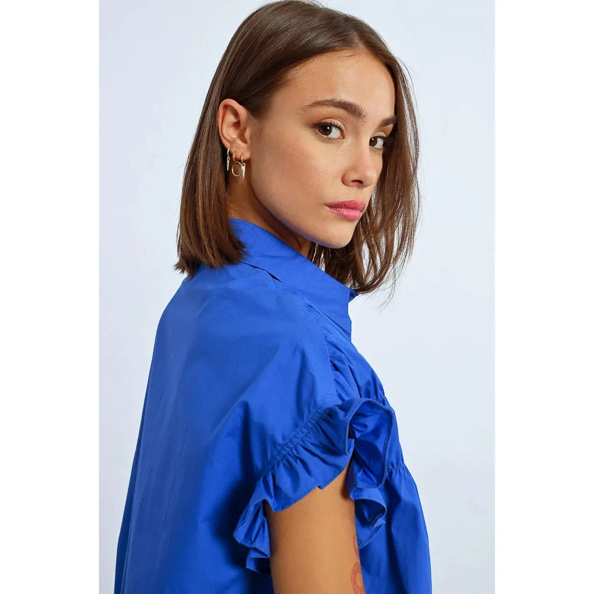 Gathered Shirt Dress