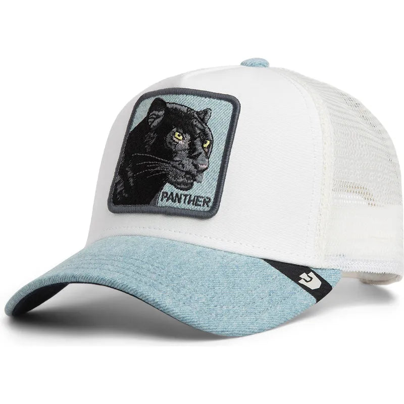Denim Panther Trucker Hat