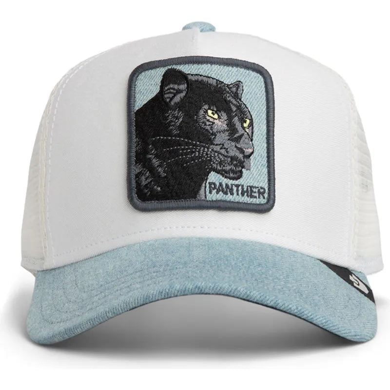 Denim Panther Trucker Hat