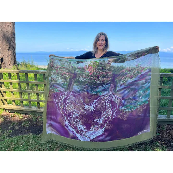 You Have Deep Roots - Hand Painted Luxury Silk Scarves