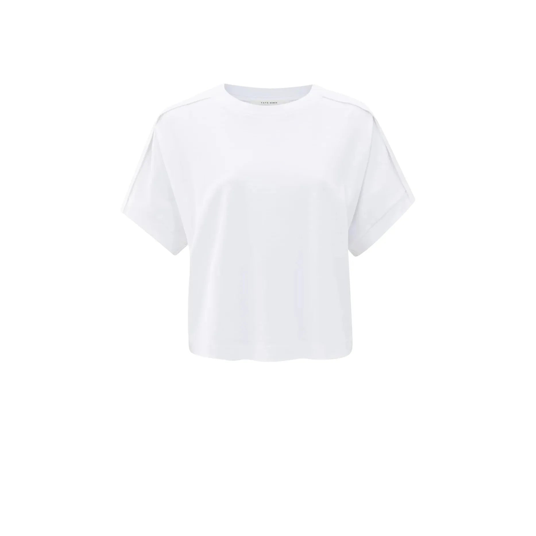 Jersey Top with Short Sleeves and Fold Detail