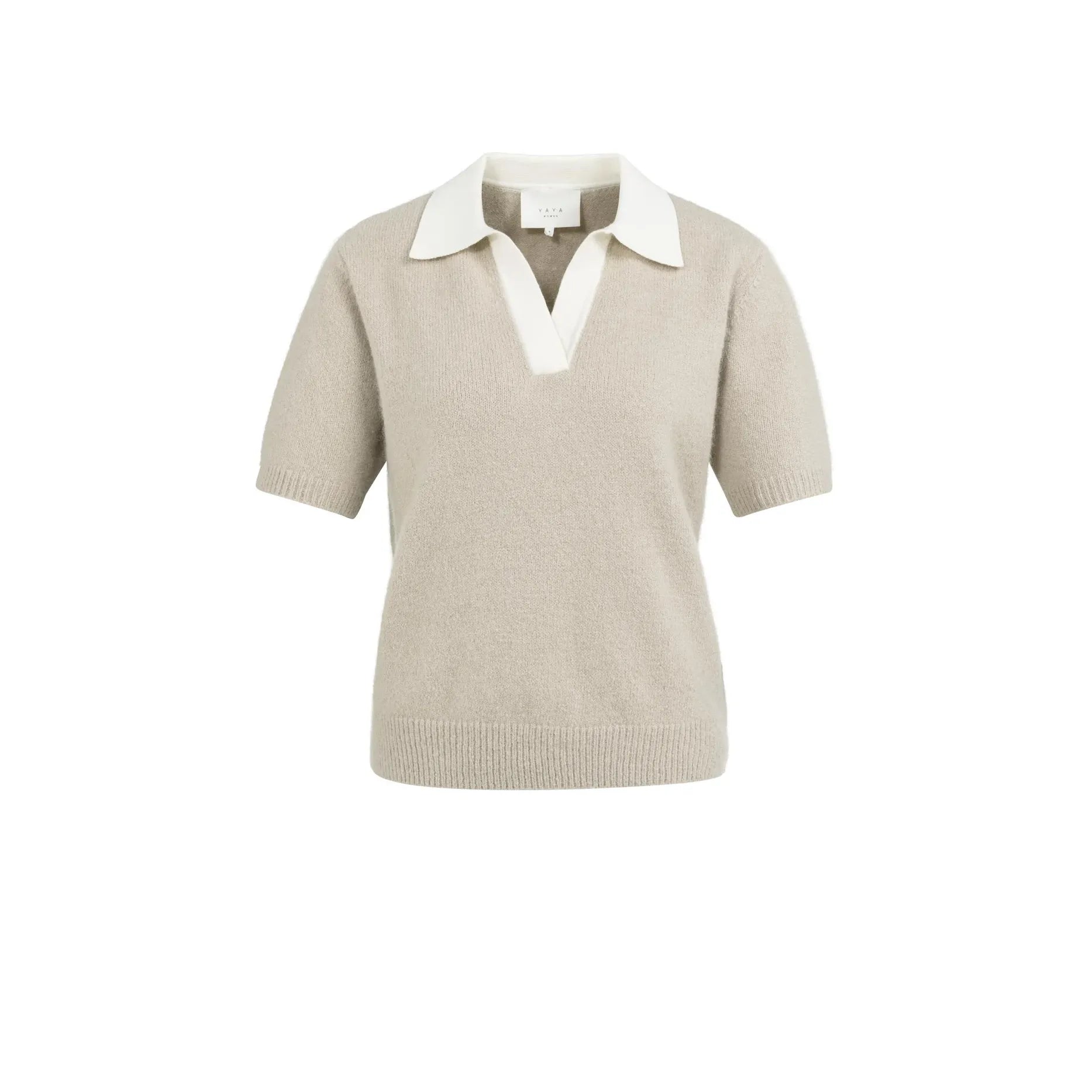 Collared Short Sleeve Sweater