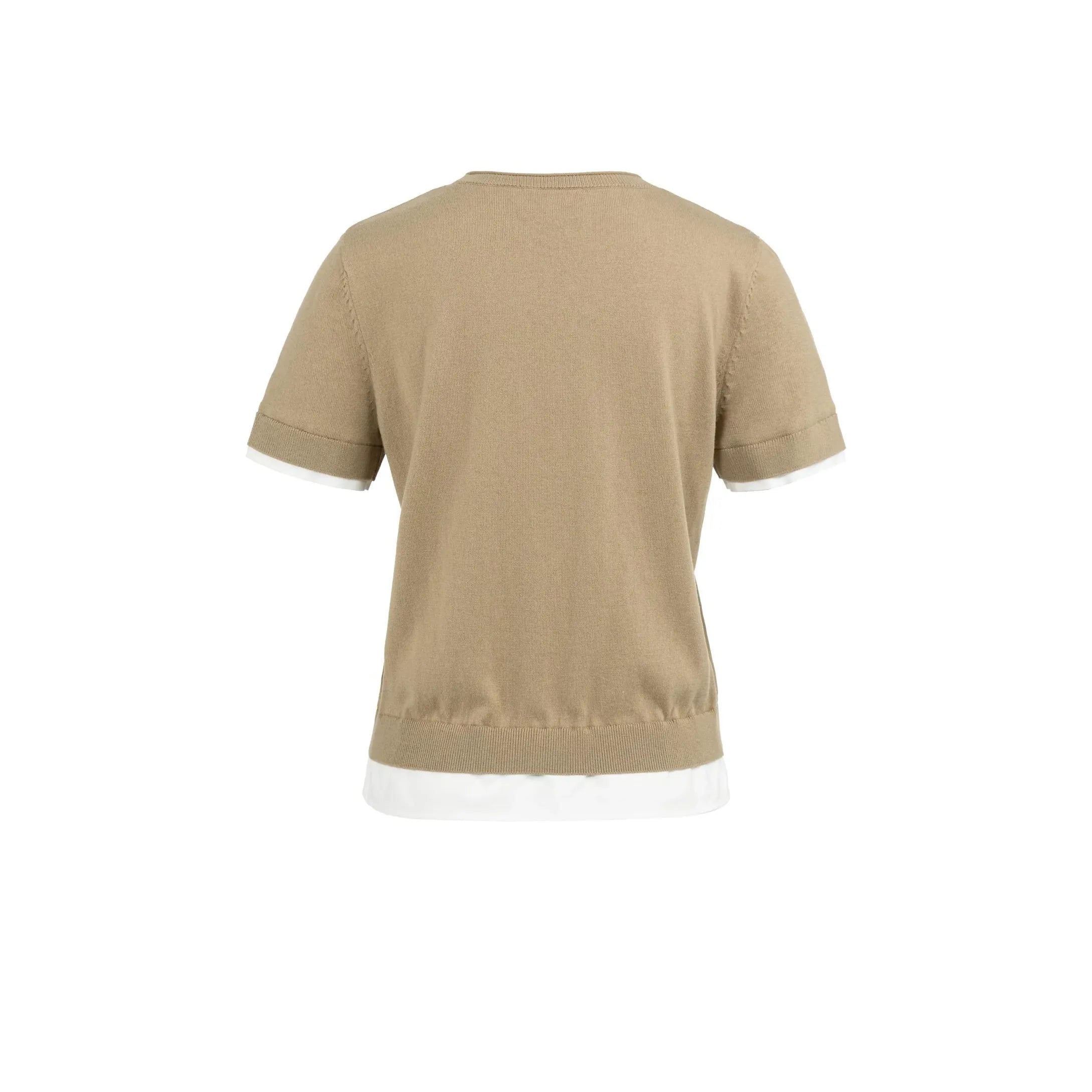 Double Blouse Hem Short Sleeve Top
