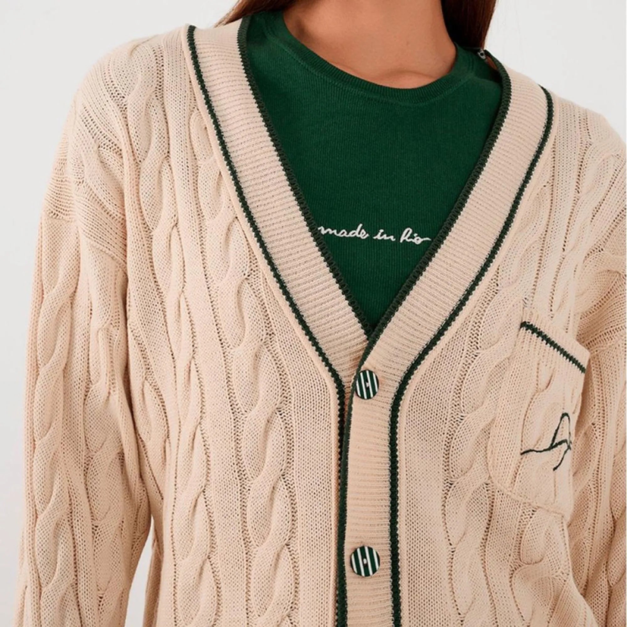 Rio Embroidered Cardigan – Tricot Knit