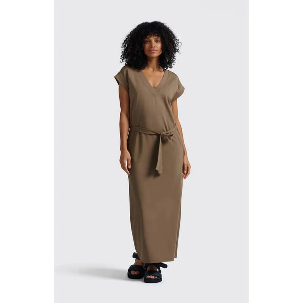 V-neck Dress and Removeable Tie Belt