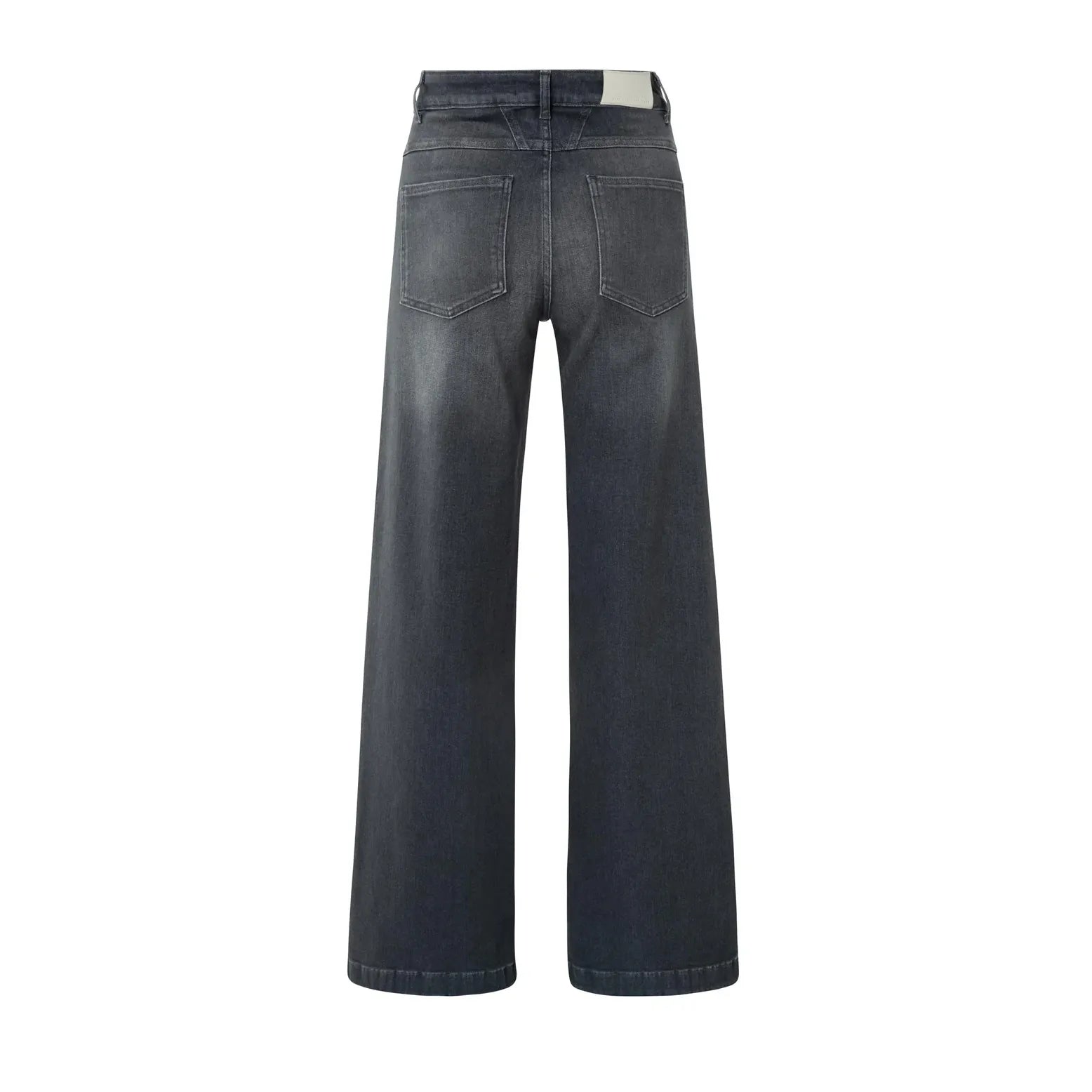 High-Rise Loose Wide Leg Grey Denim