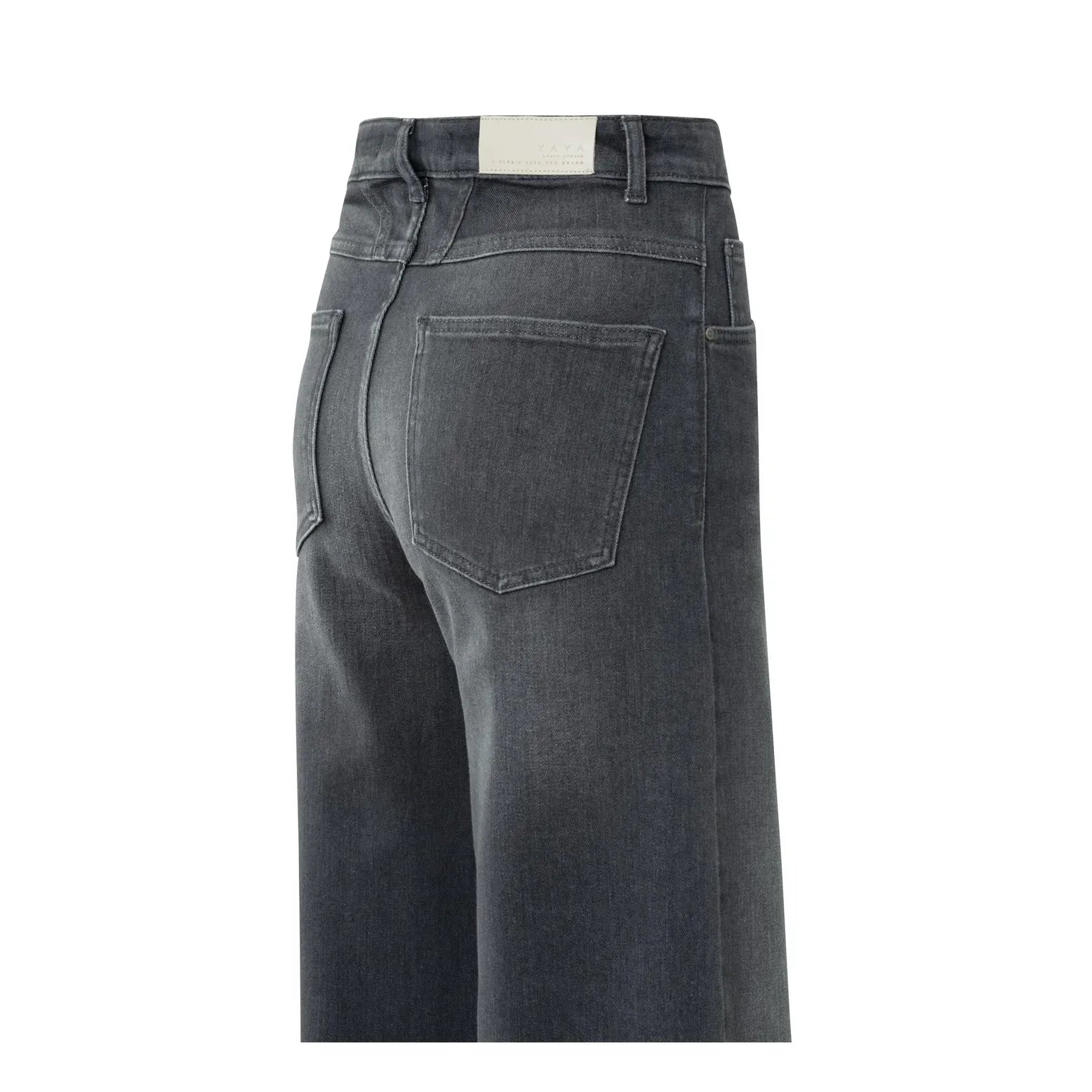 High-Rise Loose Wide Leg Grey Denim