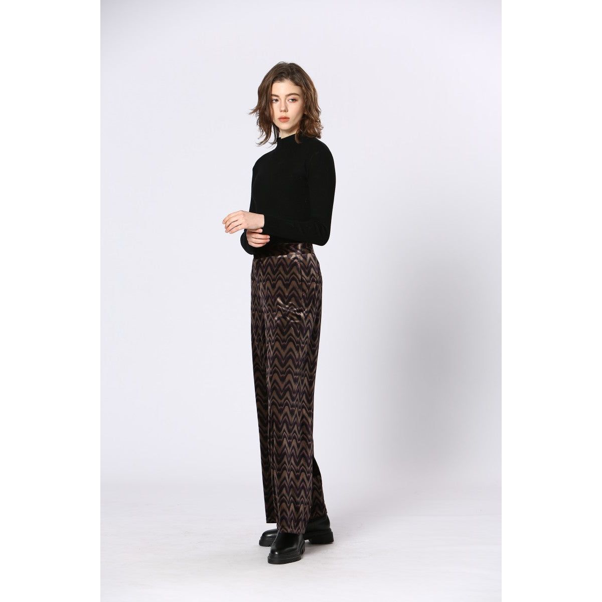 Velvet Wide-Leg Pants