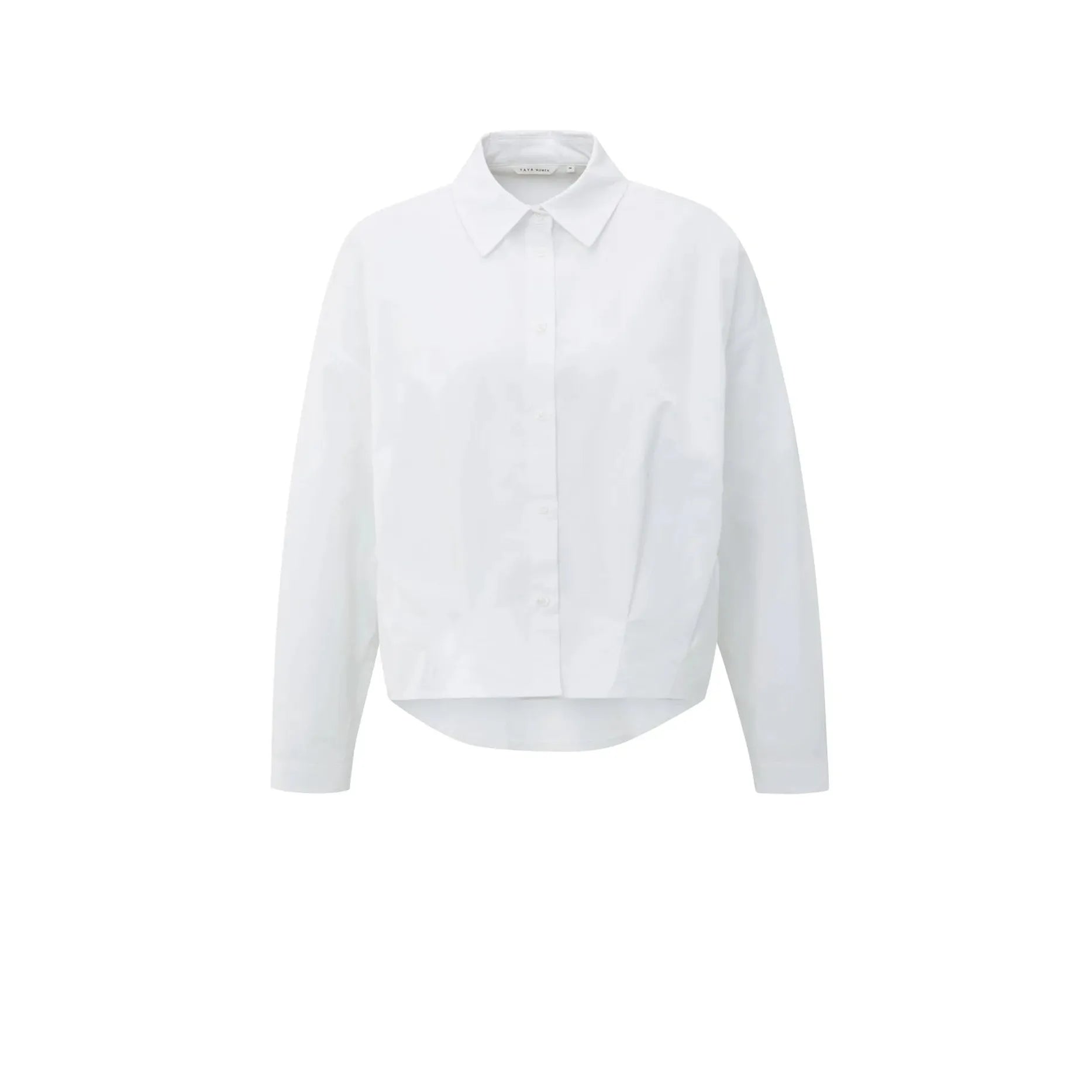 Poplin Blouse with front pleat details & Classic Collar