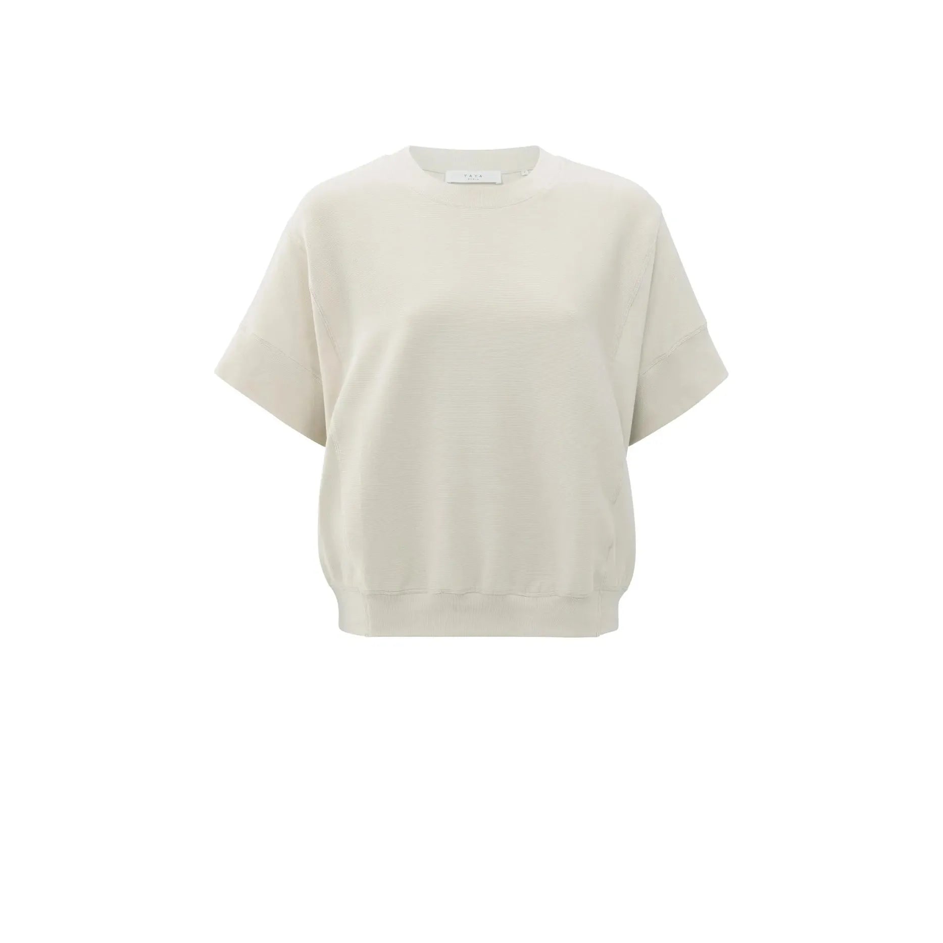 Short Sleeve Ribbed Jersey Top