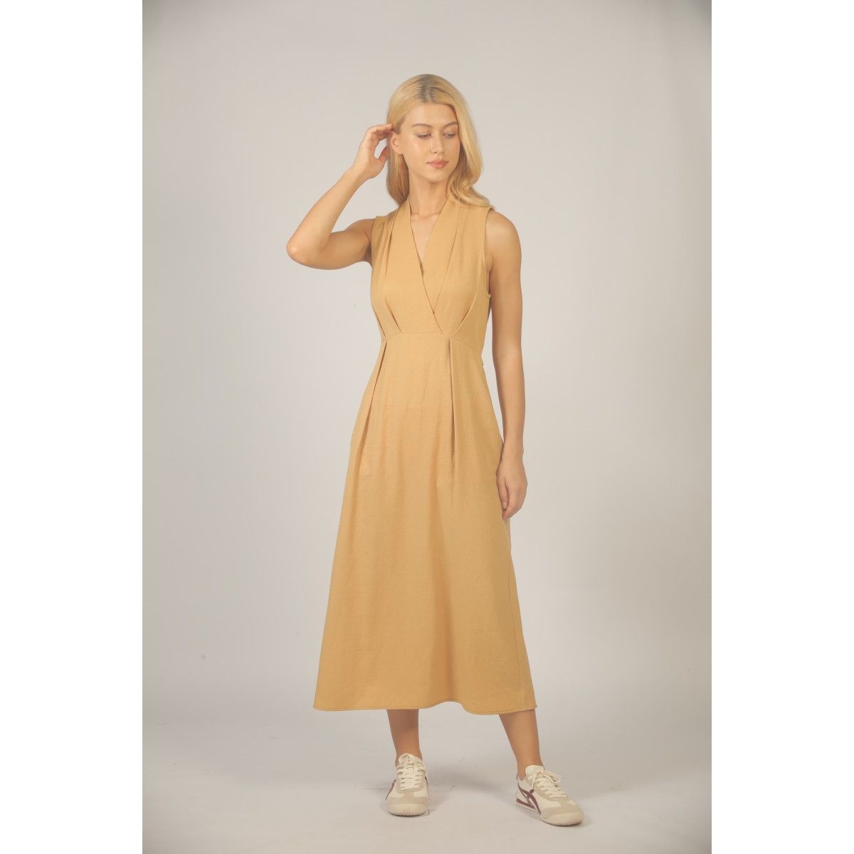 Golden Horizon Midi Dress