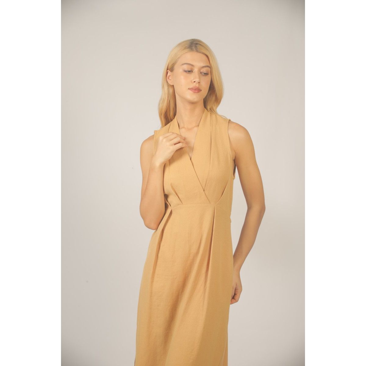 Golden Horizon Midi Dress