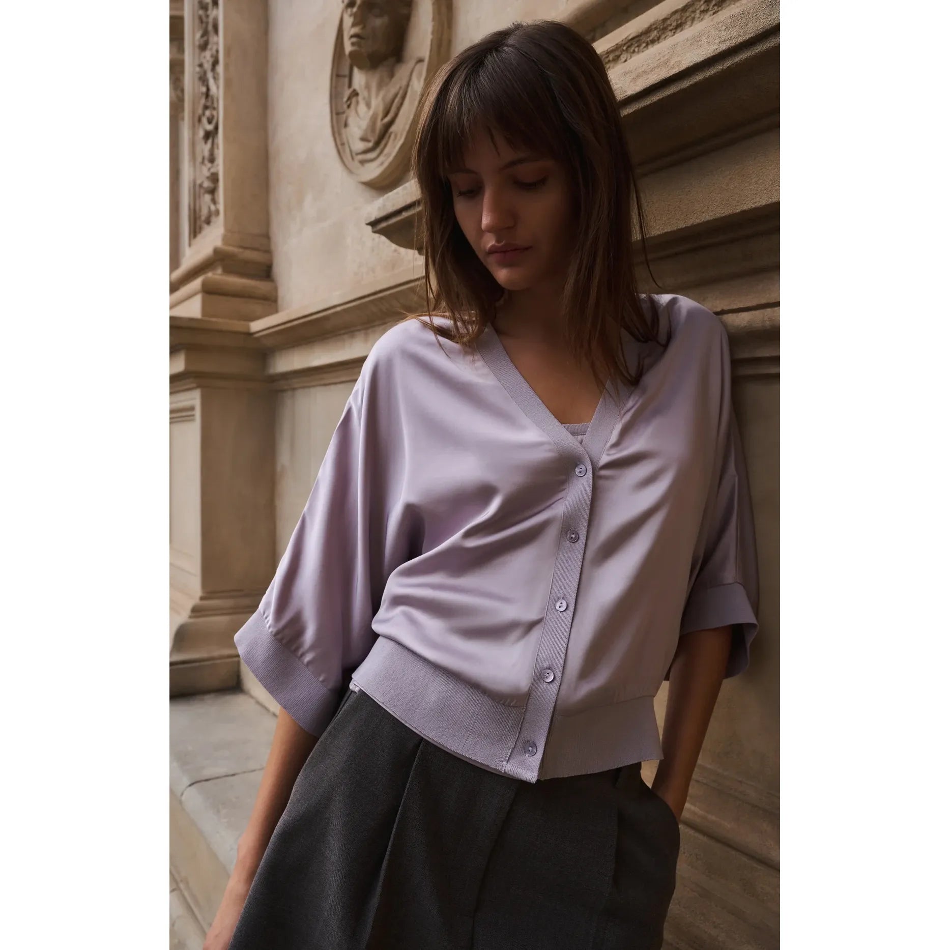 Iris Satin Cardigan
