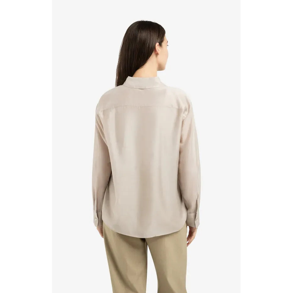 Sheer blouse with Chest Pockets