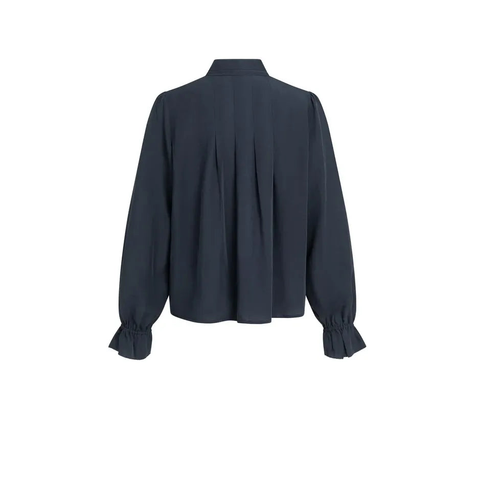 Sheer Pleated Blouse