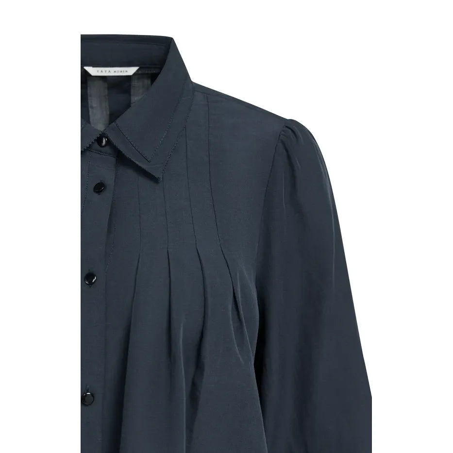 Sheer Pleated Blouse