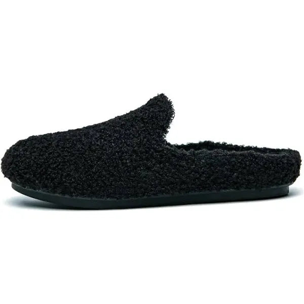 Kush Jet Black Fleece Slides