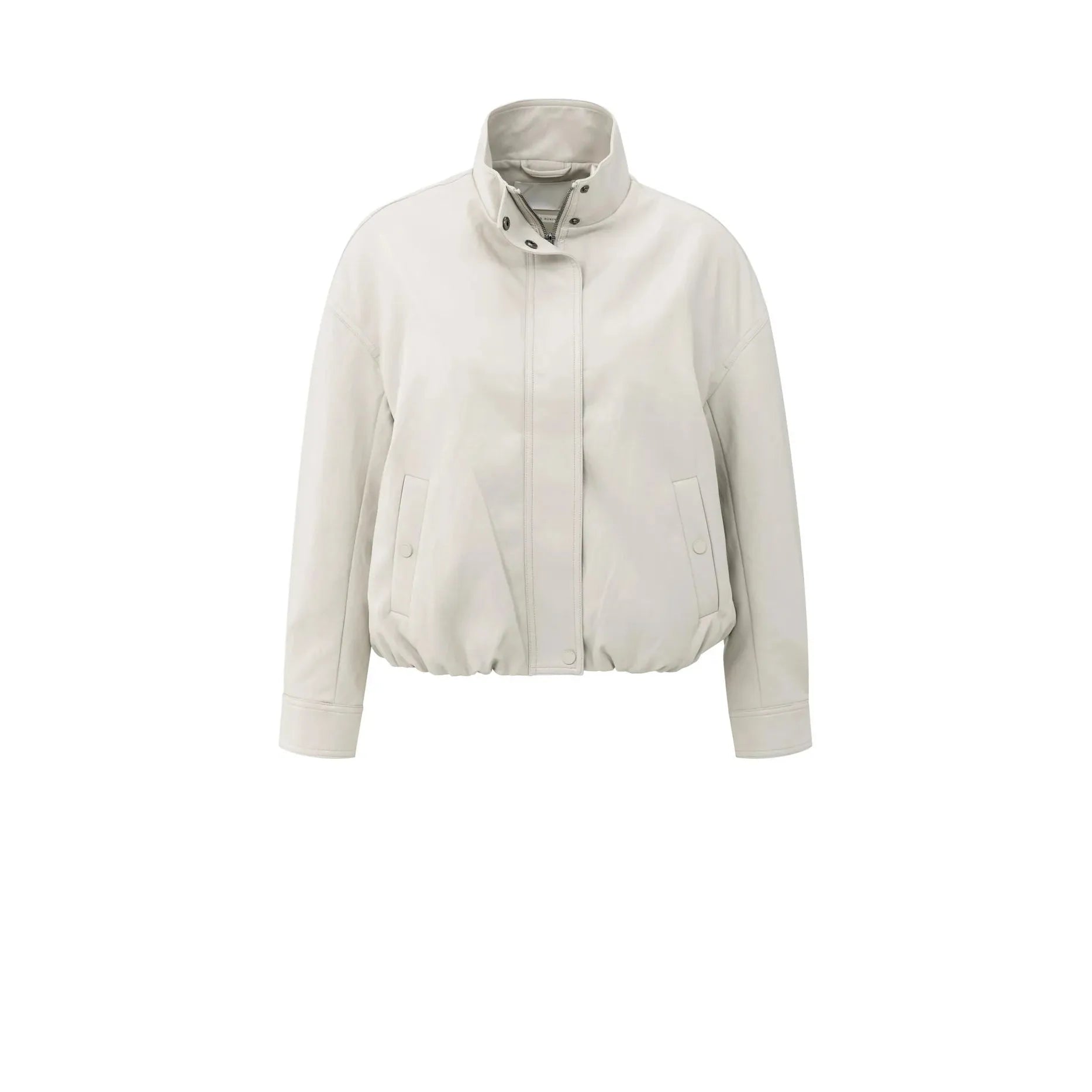 Faux Leather Jacket | Chalk White